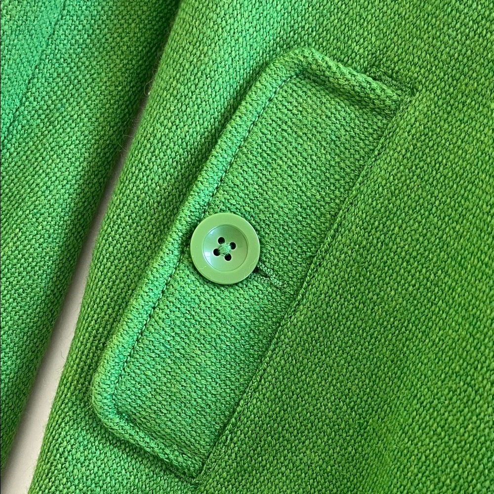 Gap Girls Wool Blend Pea Coat L Apple Green Peter Pan Collar Retro - Picture 4 of 11